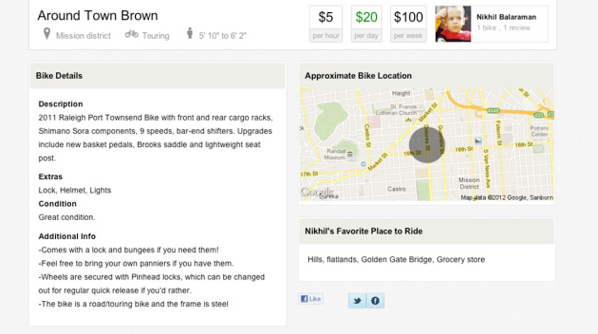 Spinlister Introducing PeertoPeer Bike Rentals BikeMag