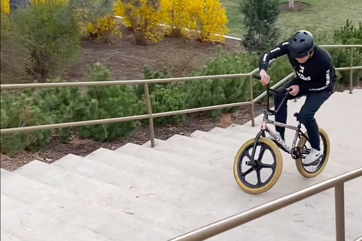 BMX Rider Defies Logic With Staircase Descent - BikeMag