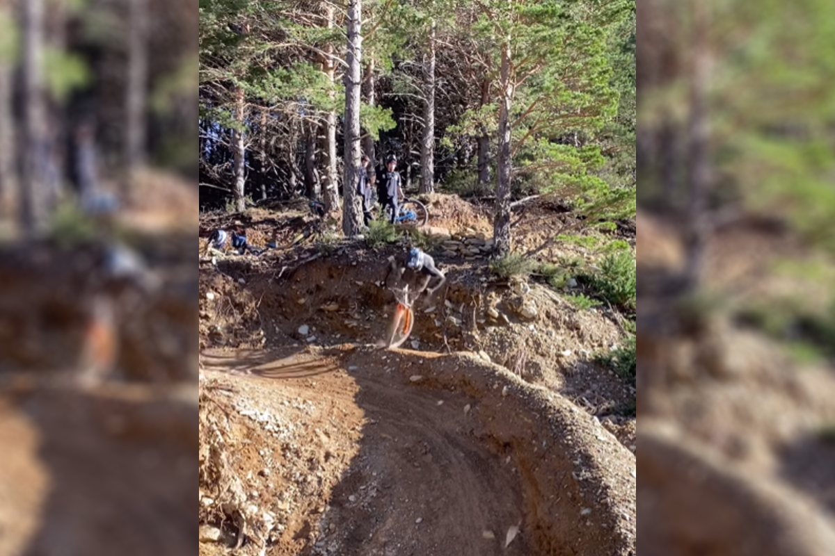 Rider Folds His Front Wheel Off A Precarious Drop BikeMag