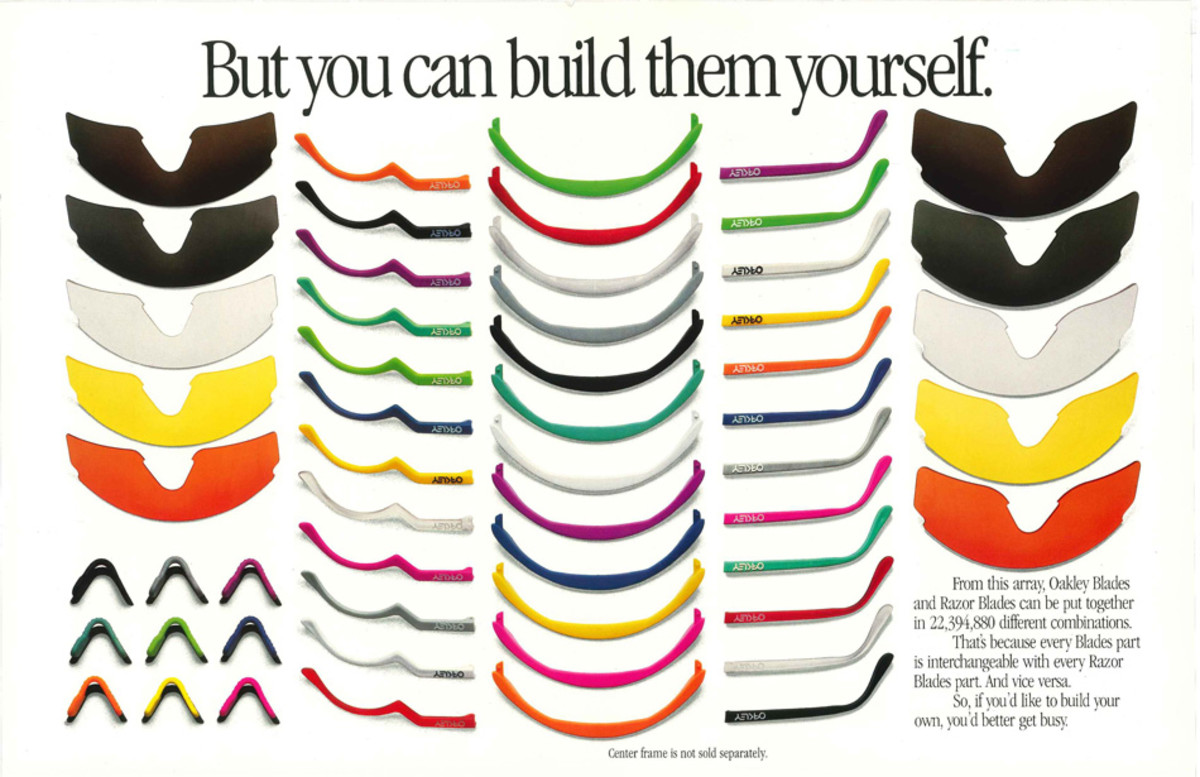 Could you really dream up 22 million different color combinations for your Razor Blades? It's hard to say, but this much is clear--you sure had a hell of a lot of ways to get...er...creative.