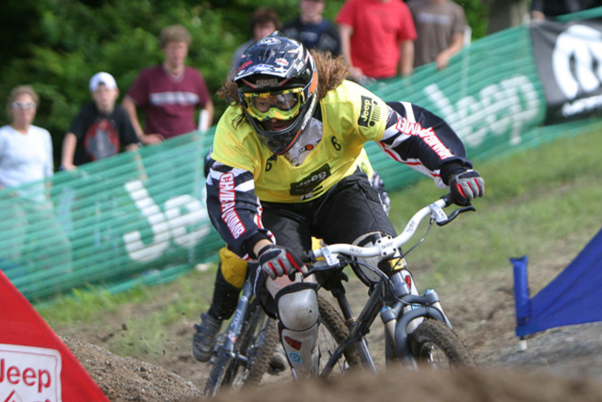 Sher was a natural when she started her downhill racing career, and rose to national champion in 2002.