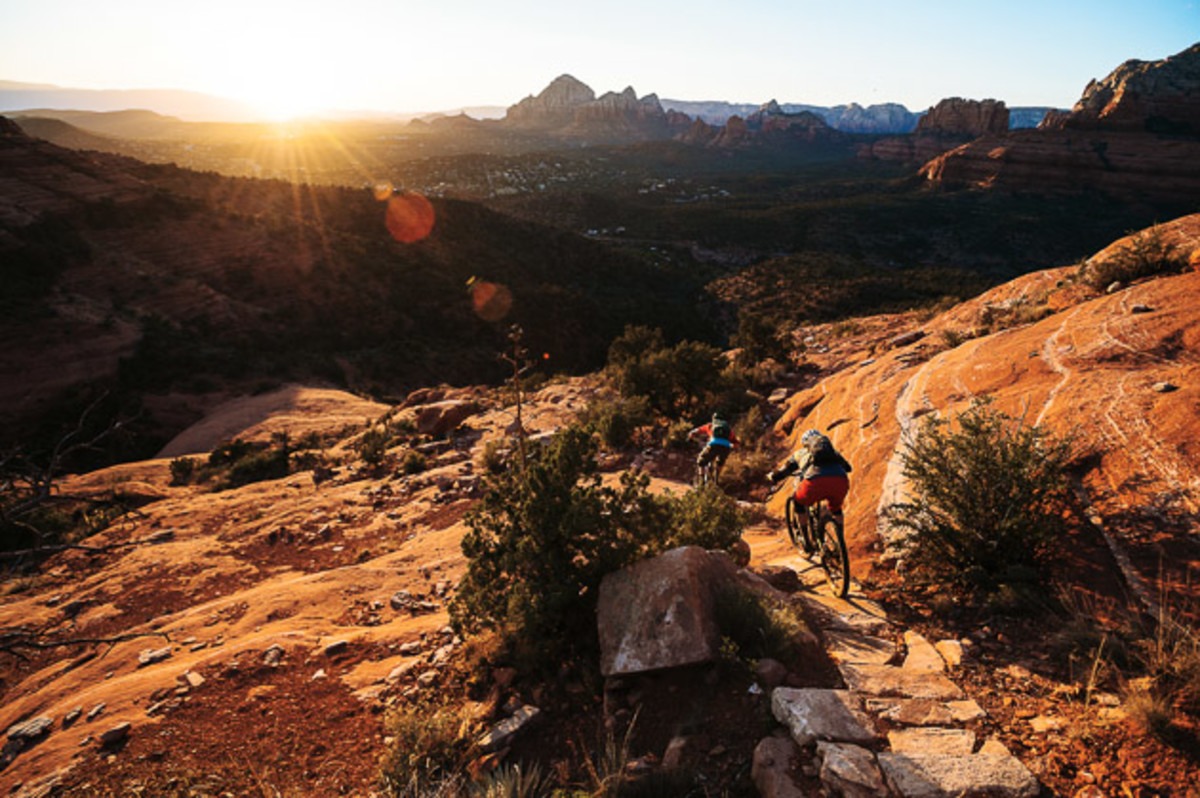 What makes Sedona an amazing place to ride? It's not just the terrain (though they sure have a lot of the stuff); it's the huge network of awesome trails built by riders who had their priorities straight. Photo by Garrett Grove