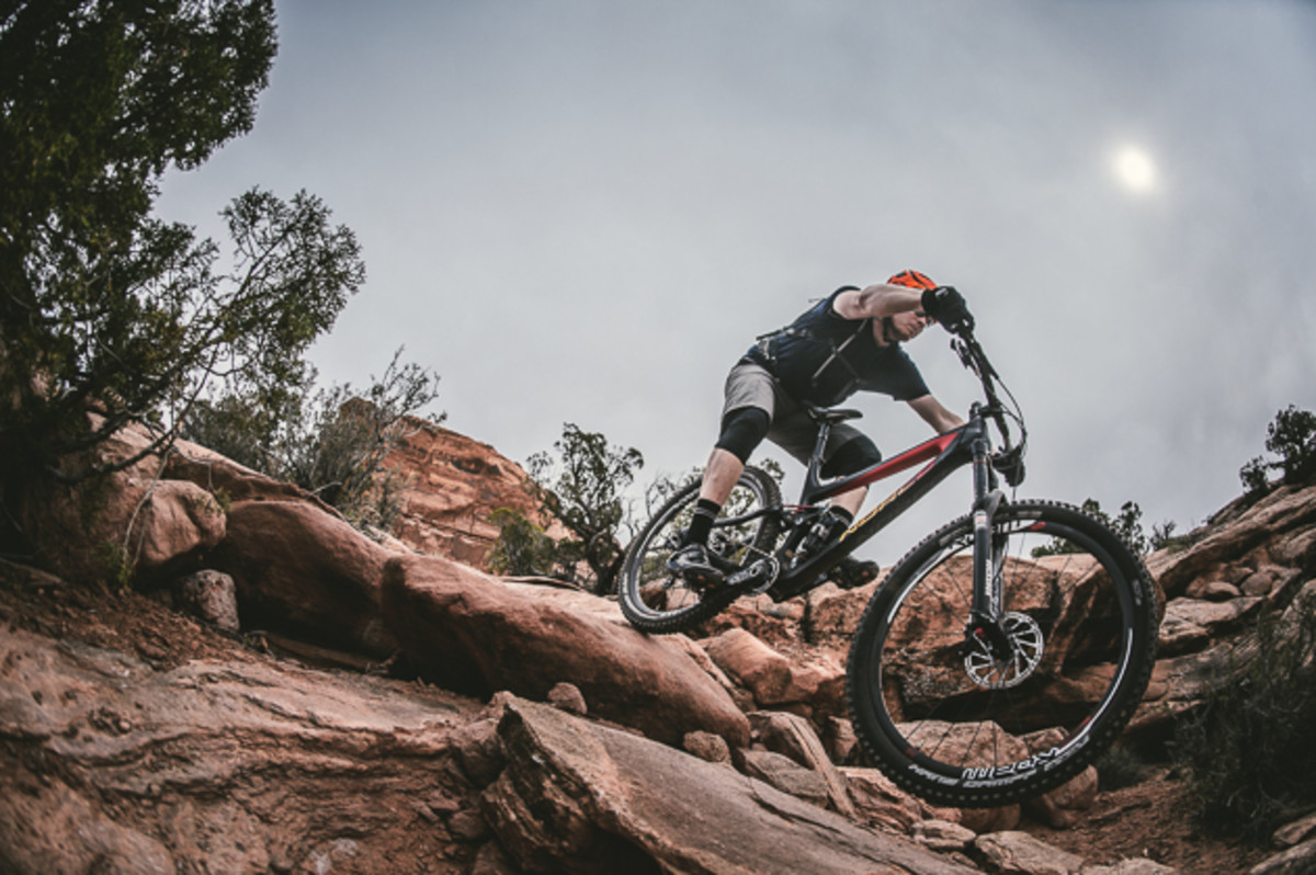 Precise braking is imperative on the chunky, exposed trails of Moab. The Guide brakes did not disappoint. Photo: Margus Riga