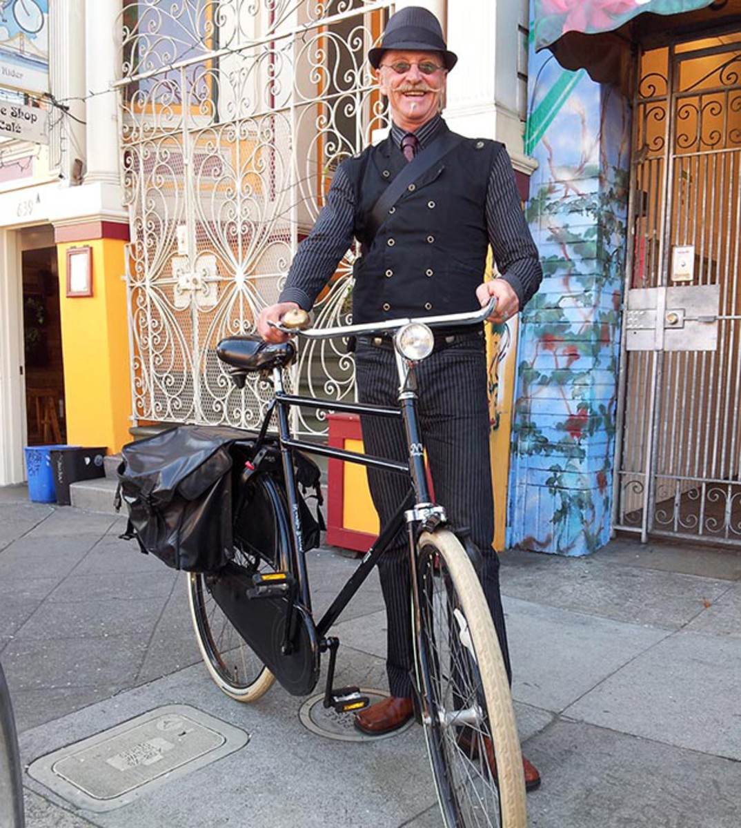 Gary Fisher can dress like this and get away with it...how that works is still a bit of a mystery, but the guy does have good ideas. Genesis geometry was one of them. Photo by Gary Boulanger.