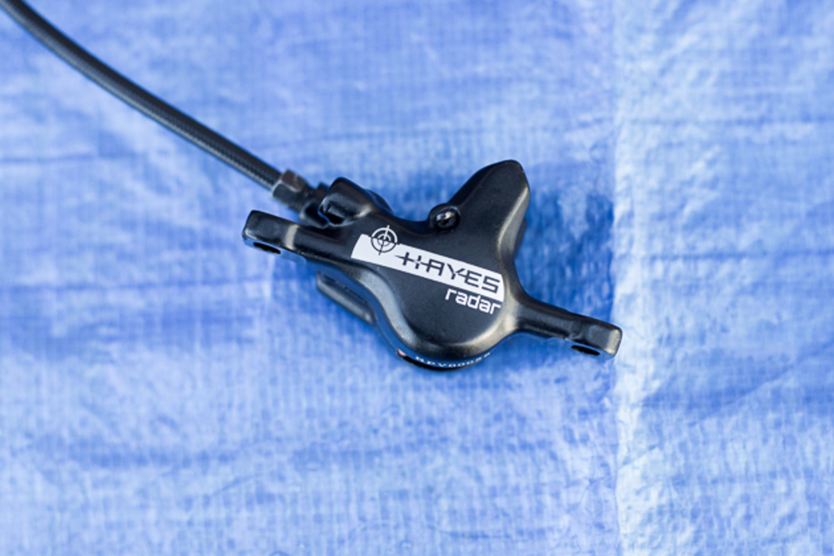 Specially formulated metallic pads supposedly offer industry-leading bed-in time. They come spec'd with the metallic pad, but semi-metallic pads can also be purchased. Photo: Ryan Palmer