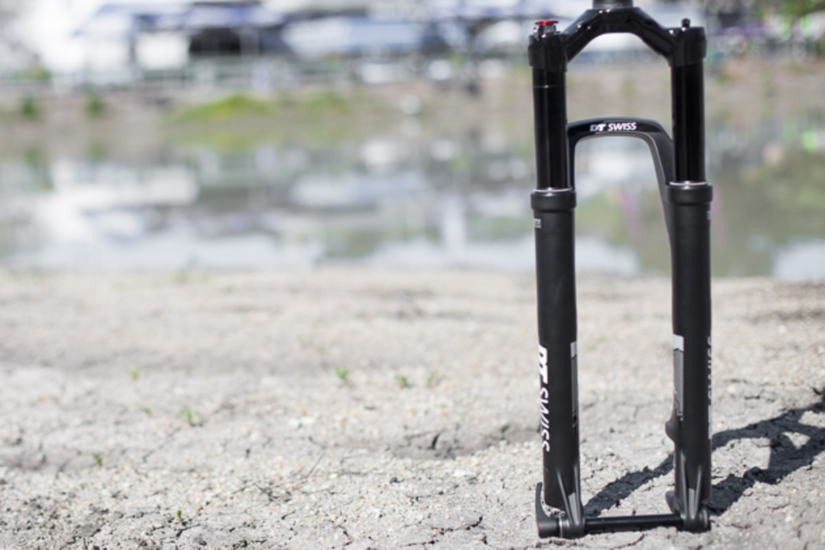 The $780 DT OPM, or One Piece Magnesium fork weighs only 1,630 grams for a 100-millimeter 29er, before cutting the steerer tube. New seals in the Single Shot II damper reduce friction in the system too, making for better small-bump compliance. Offered in all three wheel sizes, with travels ranging from 100 to 150 millimeters. Photo: Ryan Palmer