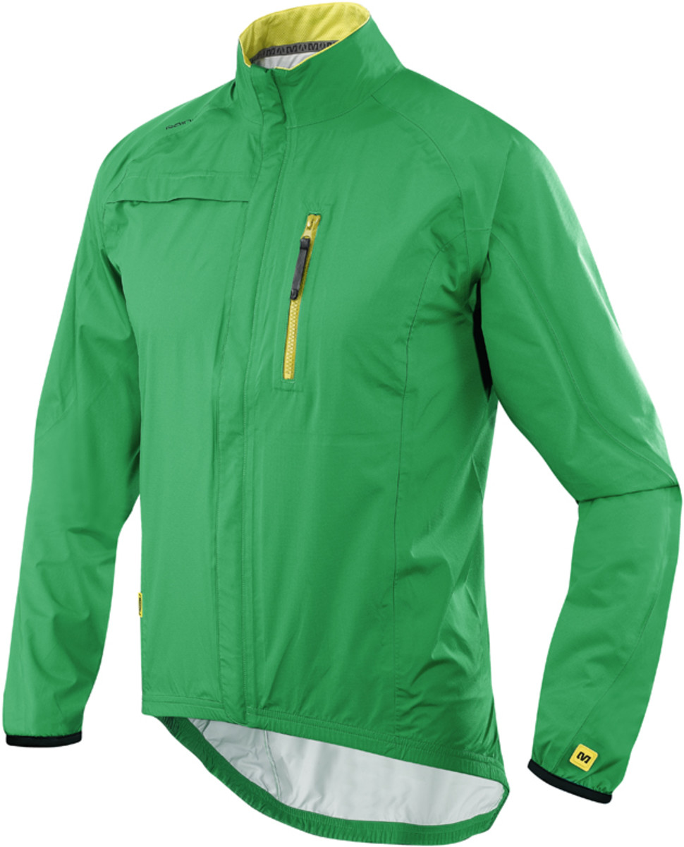 The Crossmax H2O jacket is easy to fold down and stow in a hydration pack, and it also features an expandable back that allows you to put a small hydration pack underneath the jacket during heavy rainstorms.