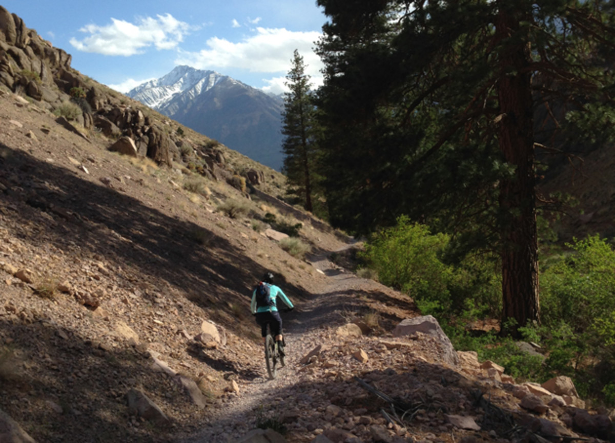 Don't forget to look up while riding near Mammoth Lakes. There are amazing views around every corner. | Photo: George Barthel