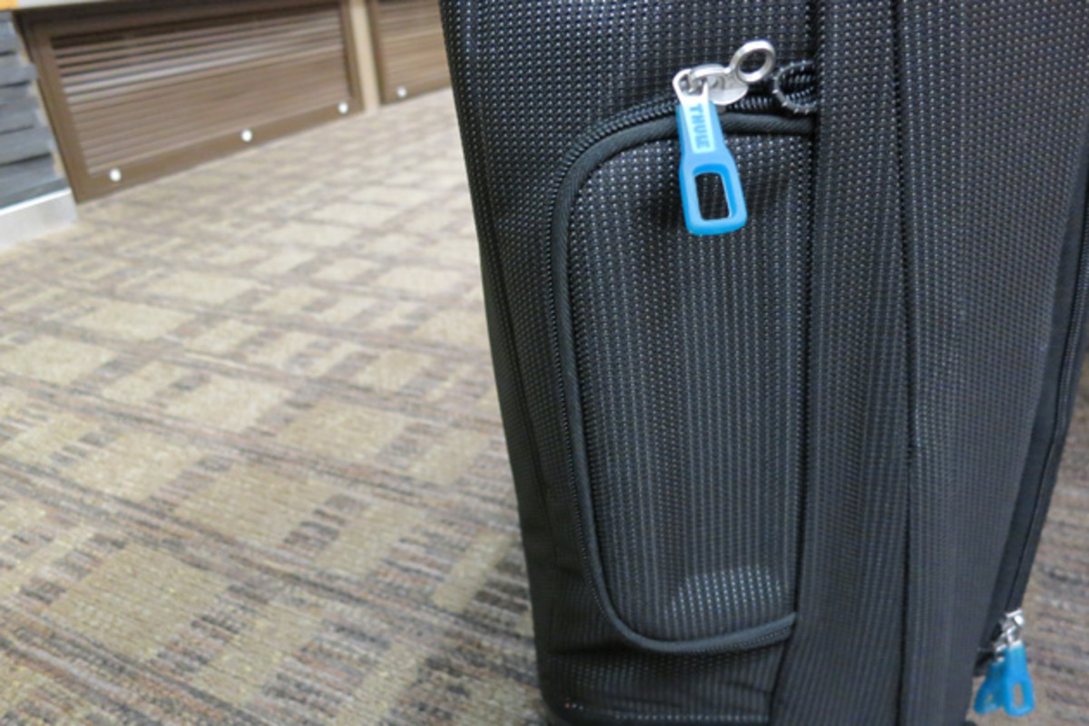 The Thule is loaded with cool features, including this heat-molded, crush-proof pouch, which is ideal for sunglasses and iPods.