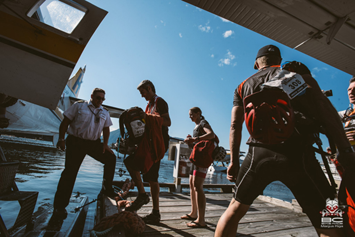 Float planes into the Earls Cove terminal have become a necessary highlight for racers. The small ferry requires options for getting riders to the next stage's start. | Photo by Margus Riga