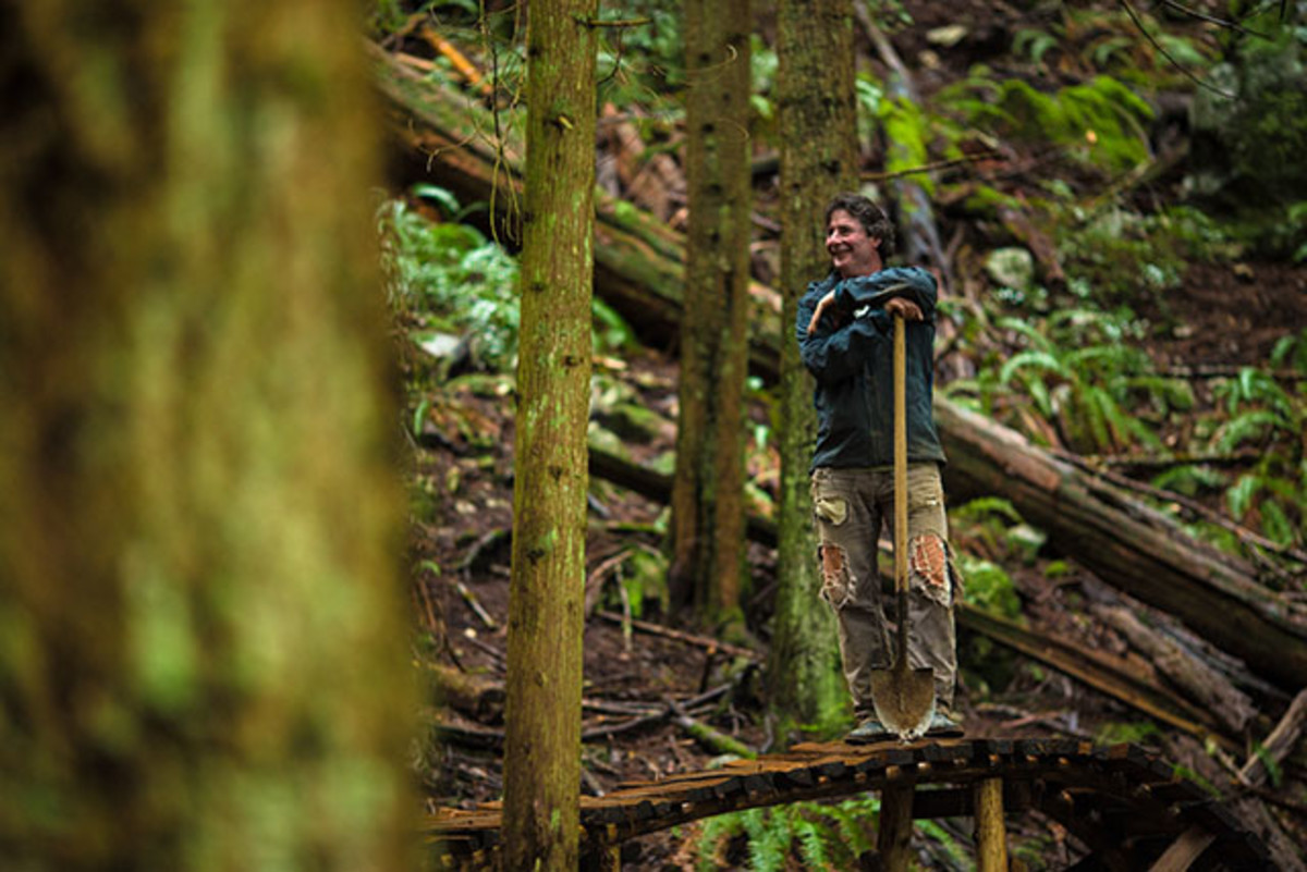 Todd 'Digger' Fiander works on his trails on the North Shore like a full-time job. Photo courtesy of Joystick Components