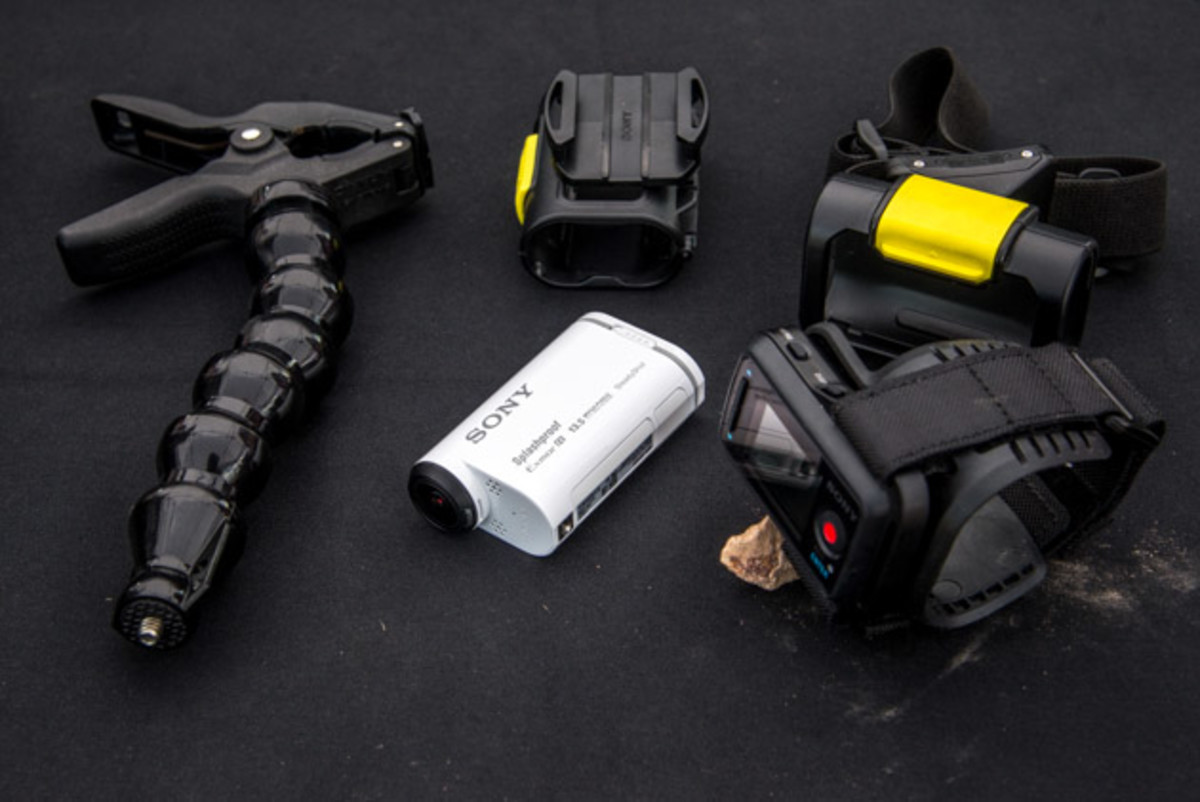 For $299, the Sony Action Cam comes with two helmet mounts. For an additional $100, it comes with the live-view wrist mount. Additional attachment accessories range in price from $30 to $40.