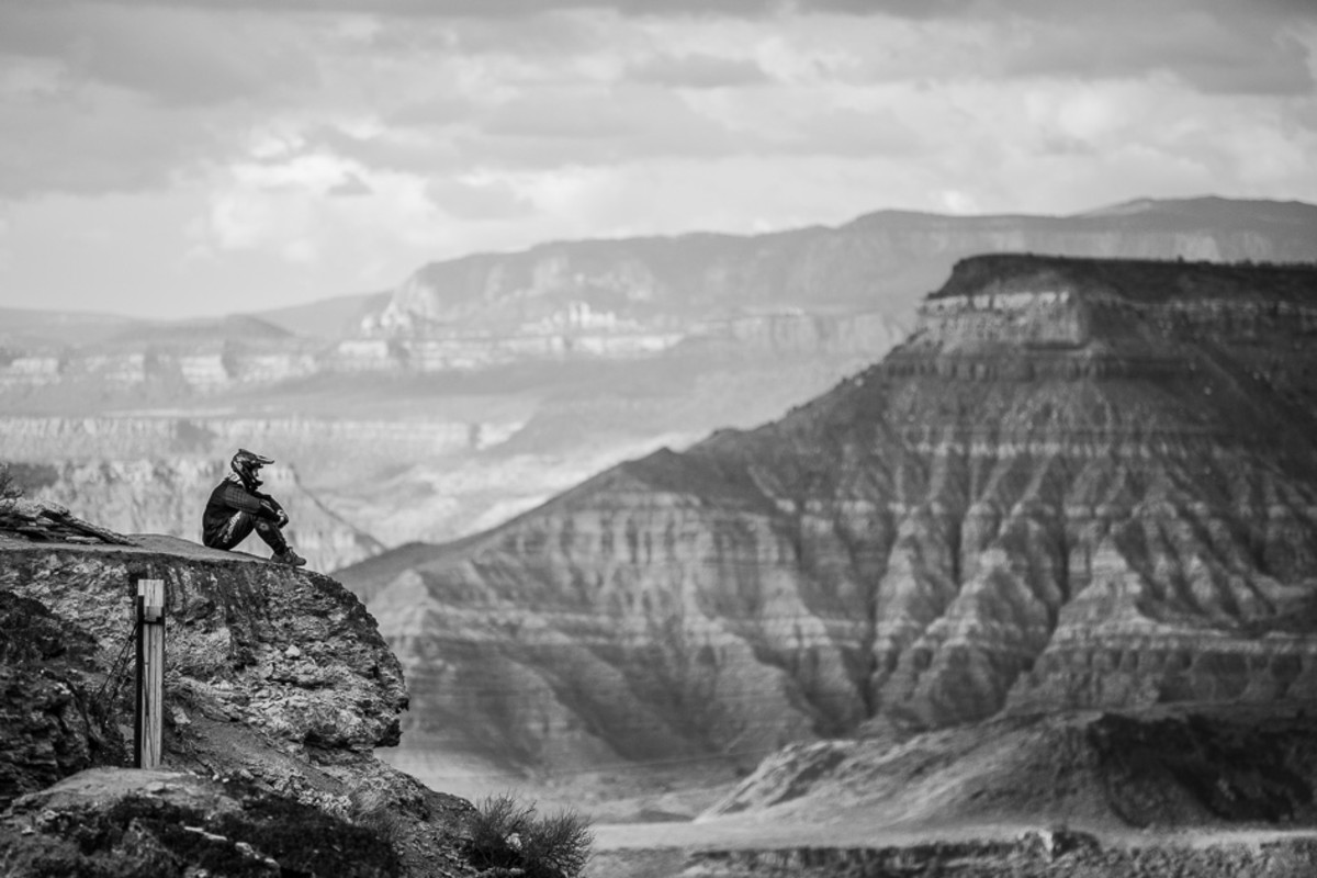 It's hard for most mountain bikers to even conceive of the feats that Rampage riders pull off with ease. But for talents like Tom Van Steenbergen, they all start with a unique vision and are executed with an intense concentration. As the sun was setting on the eve of Rampage finals, Steenbergen was alone in his head, imagining what Monday could bring.