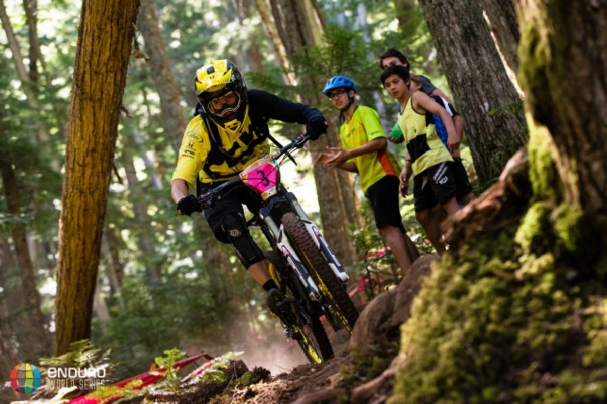 Anne-Caroline Chausson on stage 1 at Whistler.