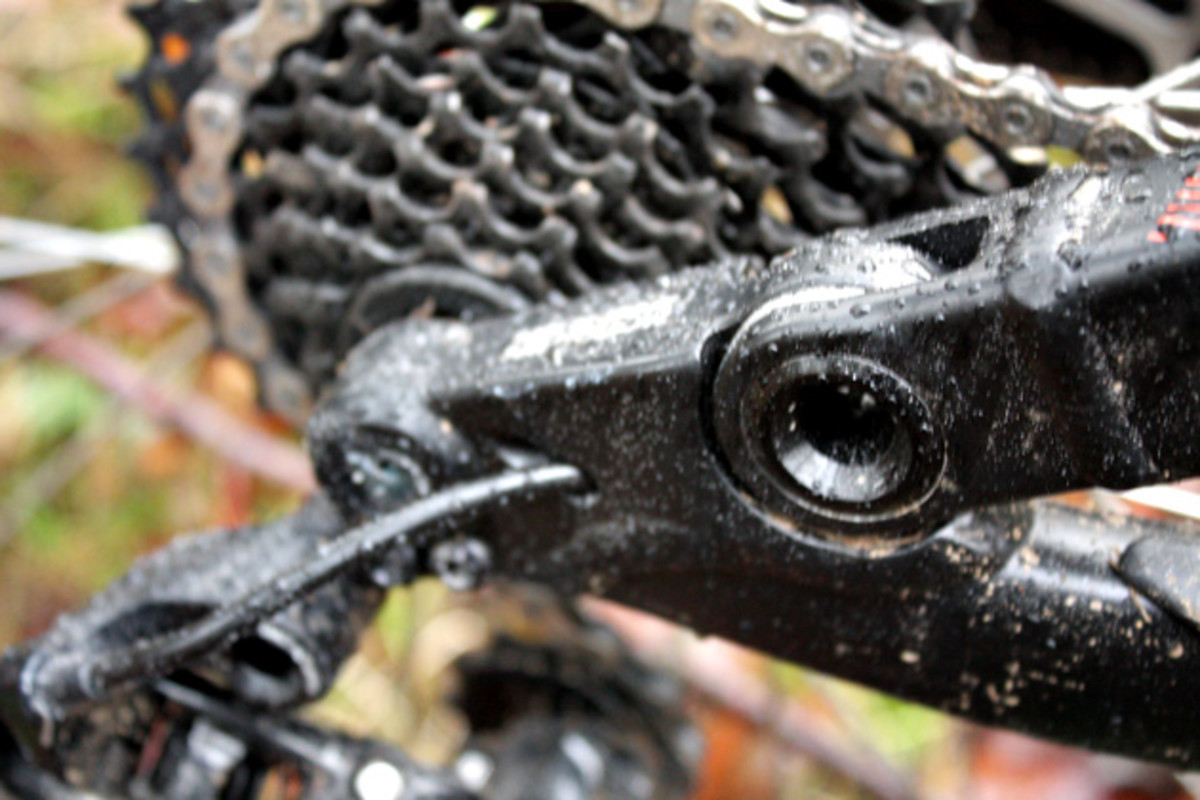 Kona has never been overly-fixated on making the lightest bikes possible. The northwest-based company makes a point of making durable bikes. The oversized bearings on the Process 153 are meant to withstand seasons of hard use in hard conditions.
