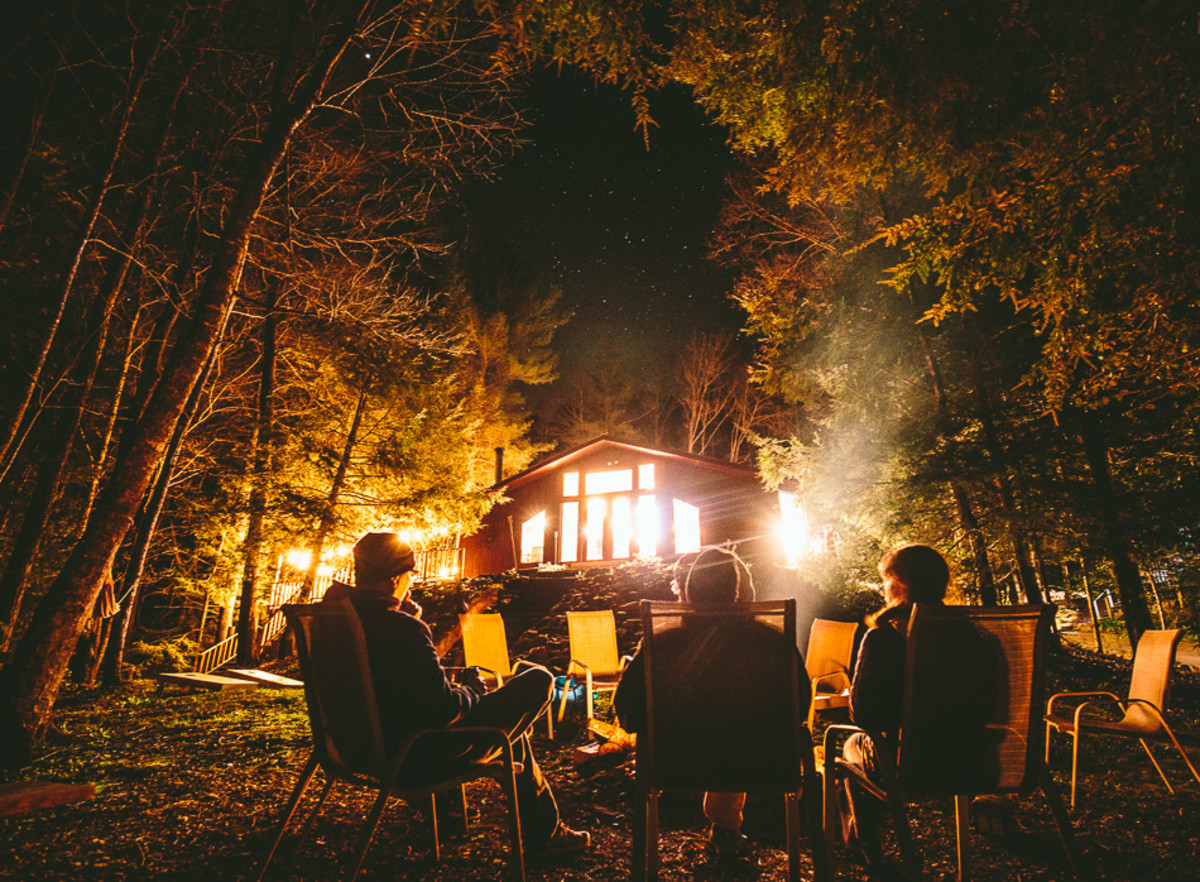 Since Mulberry Gap is off the grid, the group put away all cell phones and relied on man's first source of entertainment: The camp fire.