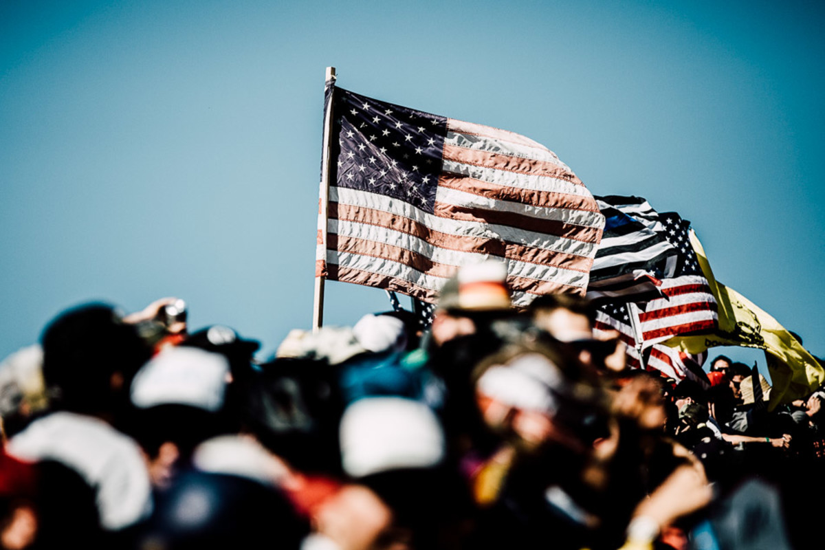 As is the case every year, an unruly crowd of flag-waving spectators was on hand, hell-bent on "making America great again."