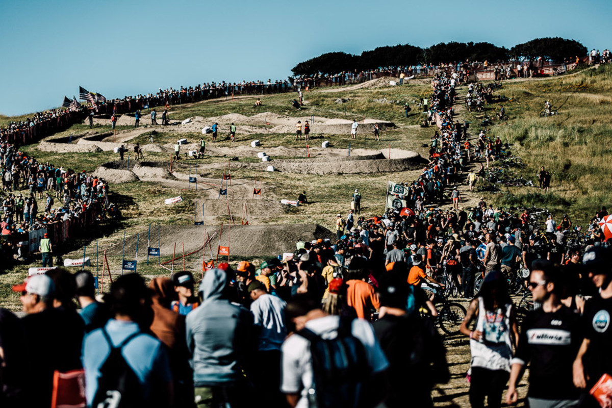 After a relatively rain-free Sea Otter, the dual-slalom course was fairly dusty and blown-out, adding to the challenges posed by so many youthful upstarts.