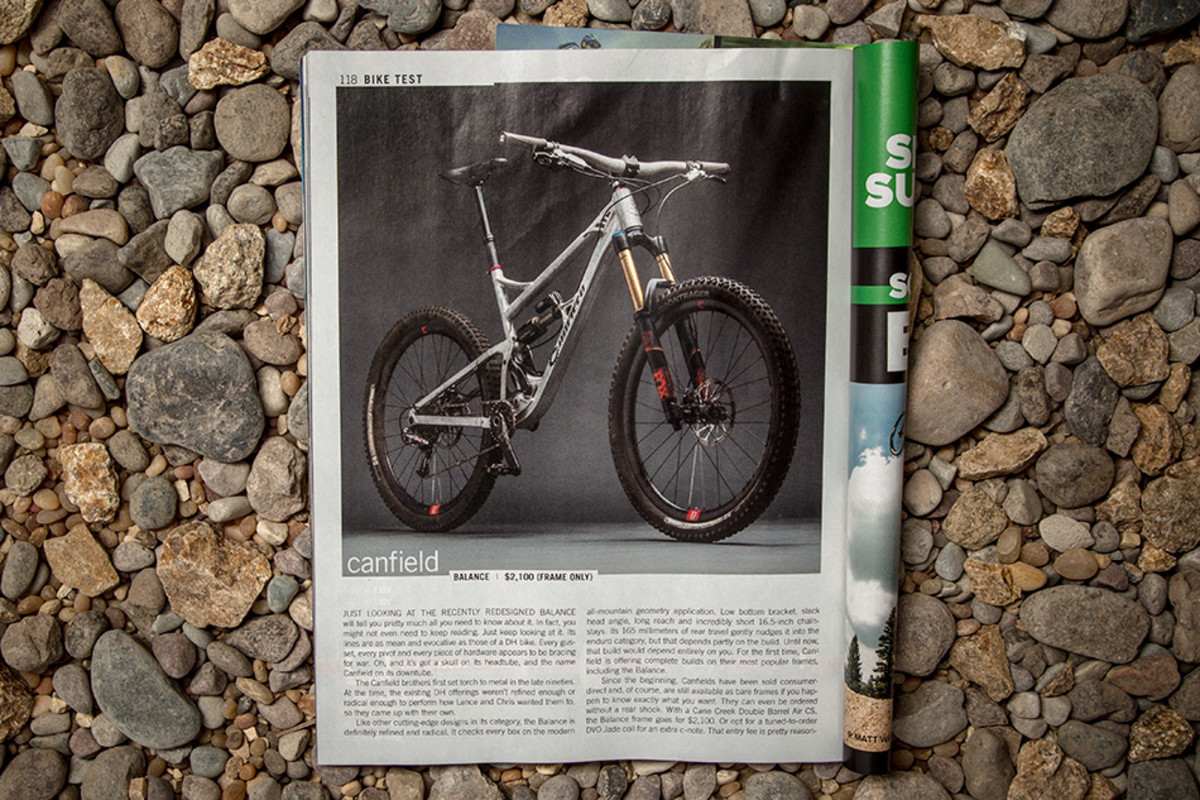 Just looking at the recently redesigned Canfield Balance will tell you pretty much all you need to know about it. Just keep looking at it. Its lines are as mean and evocative as those of a DH bike. Every gusset, every pivot and every piece of hardware appears to be bracing for war. Oh, and it's got a skull on its headtube....