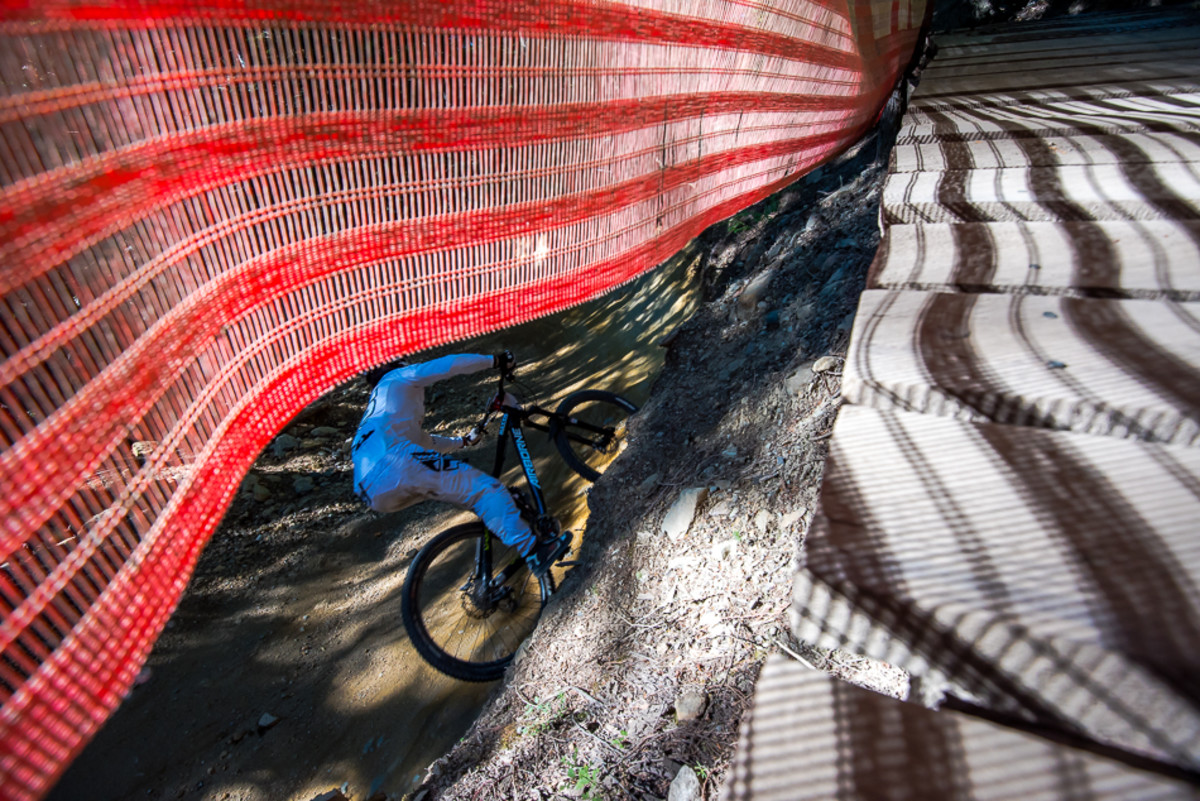 With his girlfriend Caroline Buchanan competing in the Olympics for BMX, Barry Nobles had to fly the flag at Crankworx Whistler.