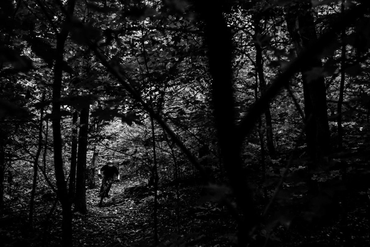 The fun begins. Each bike is taken out for back-to-back testing on trails that are ideally suited to the bike's intended purpose. One tester will set up a bike, take it for a furious rip around our test courses, record his or her impressions on the test sheet and then pass the bike off to the next tester. This year, at least three testers gave each bike a proper thrashing before heading into the Roundtable Reels sessions to hash out their pros and cons. Here, gear editor Ryan Palmer gets after it.